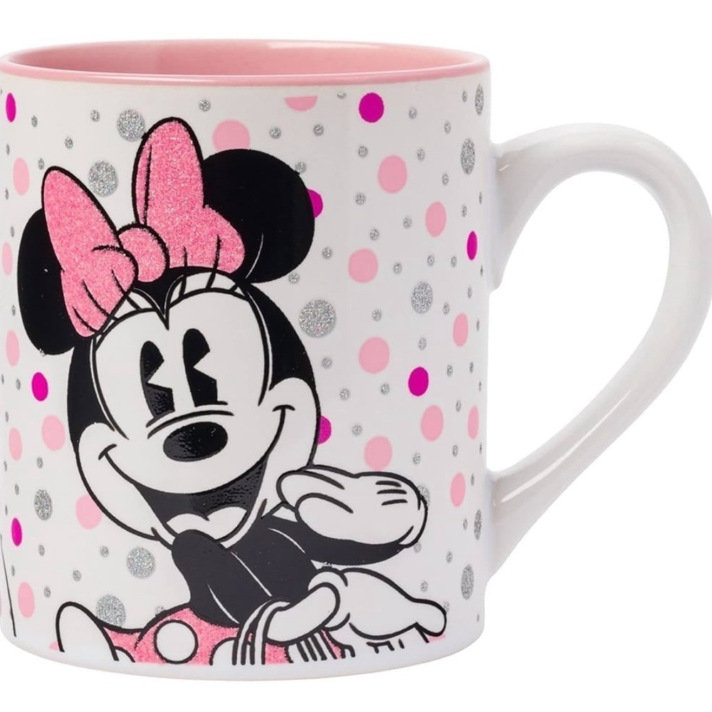 Disney Minnie Mouse Mug Pink White - Picture 3 of 8